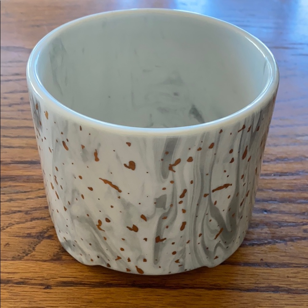 Cute gold speckled container